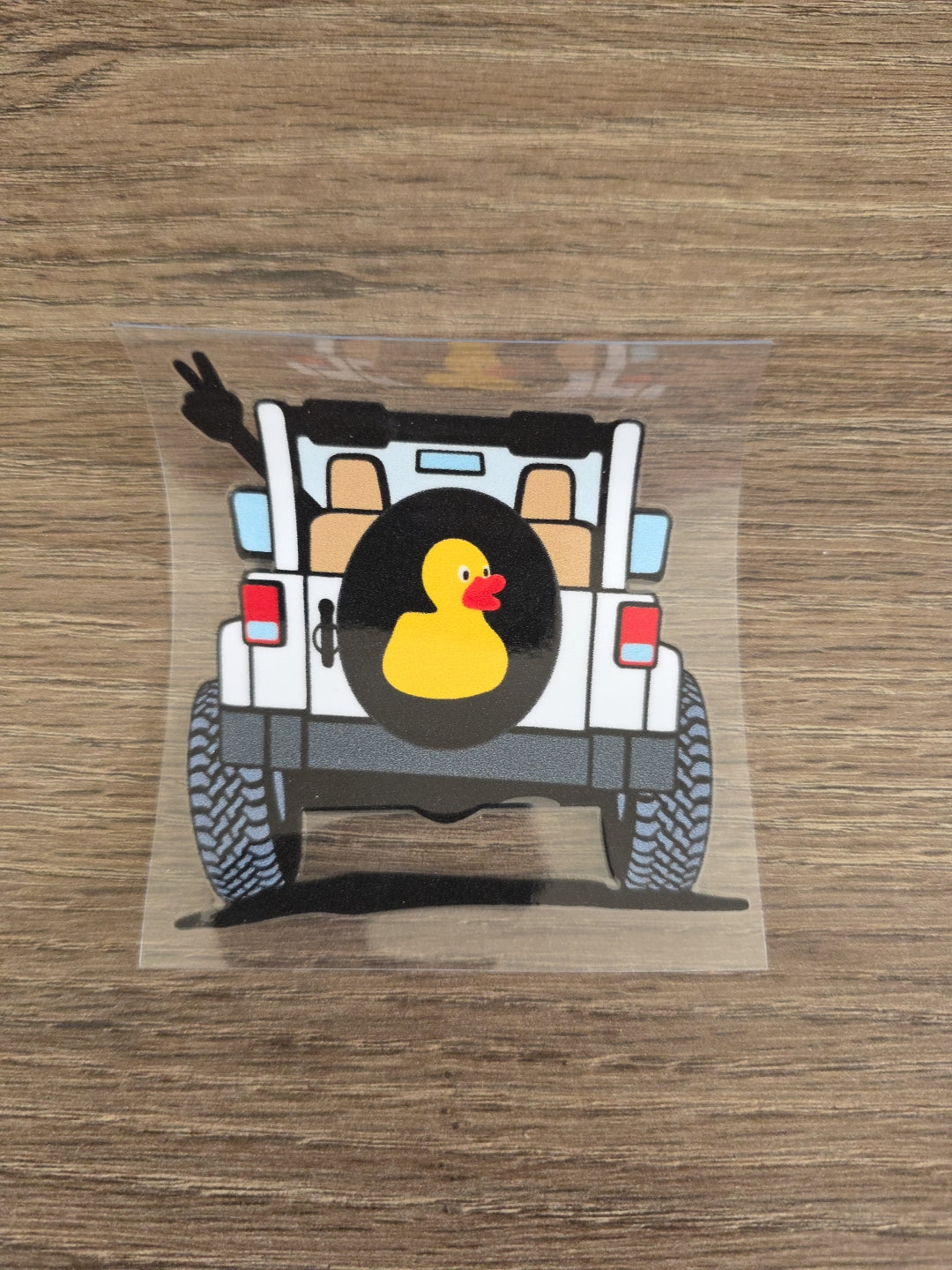 Rubber Duck – Multicolor UV DTF Decal for Jeep & Vehicle Windows