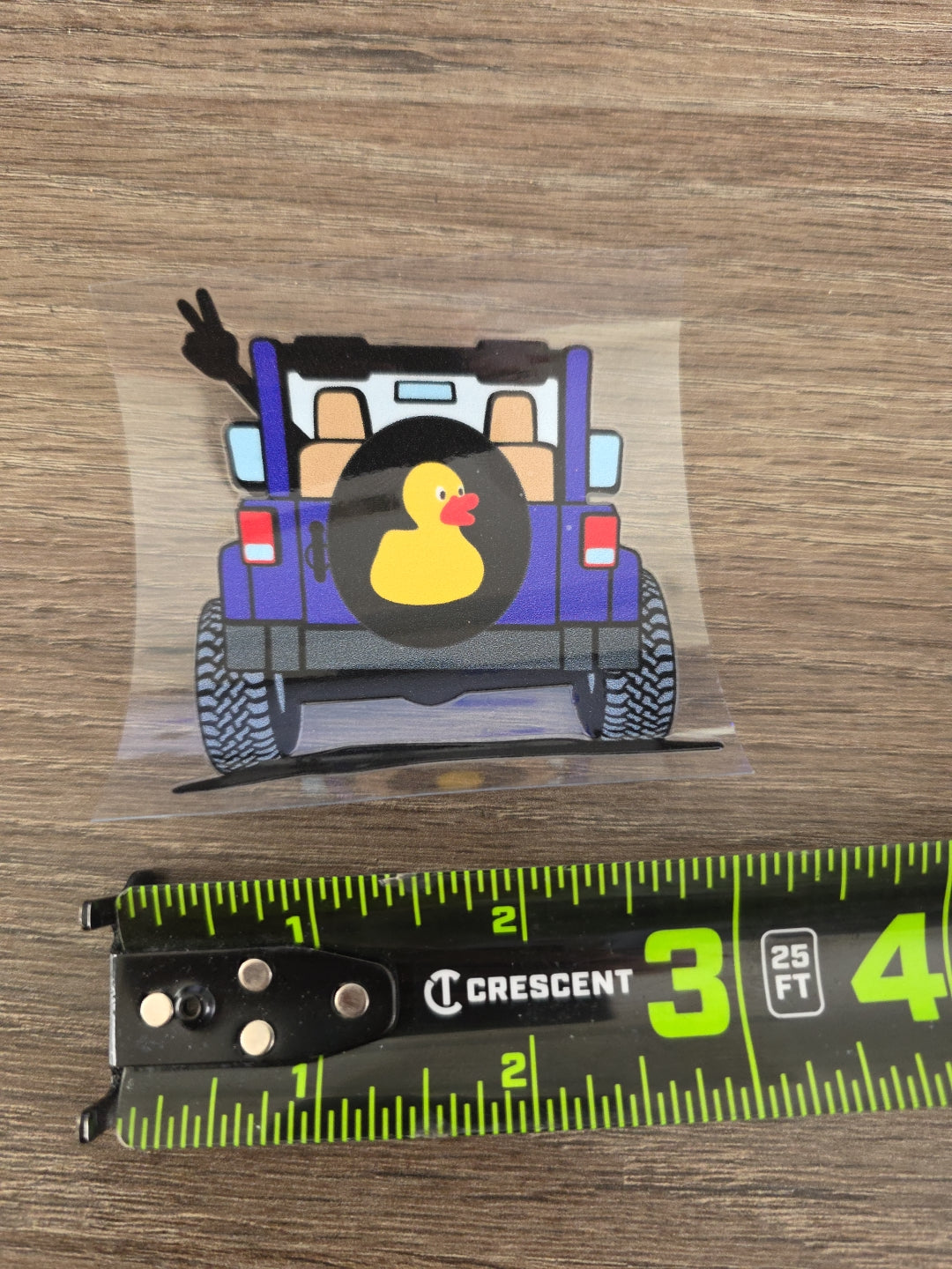 Rubber Duck – Multicolor UV DTF Decal for Jeep & Vehicle Windows