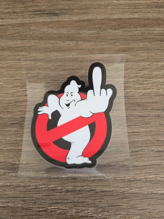 Ghost Buster Middle Finger Retro Movie UV DTF Decal Sticker Waterproof USA Print