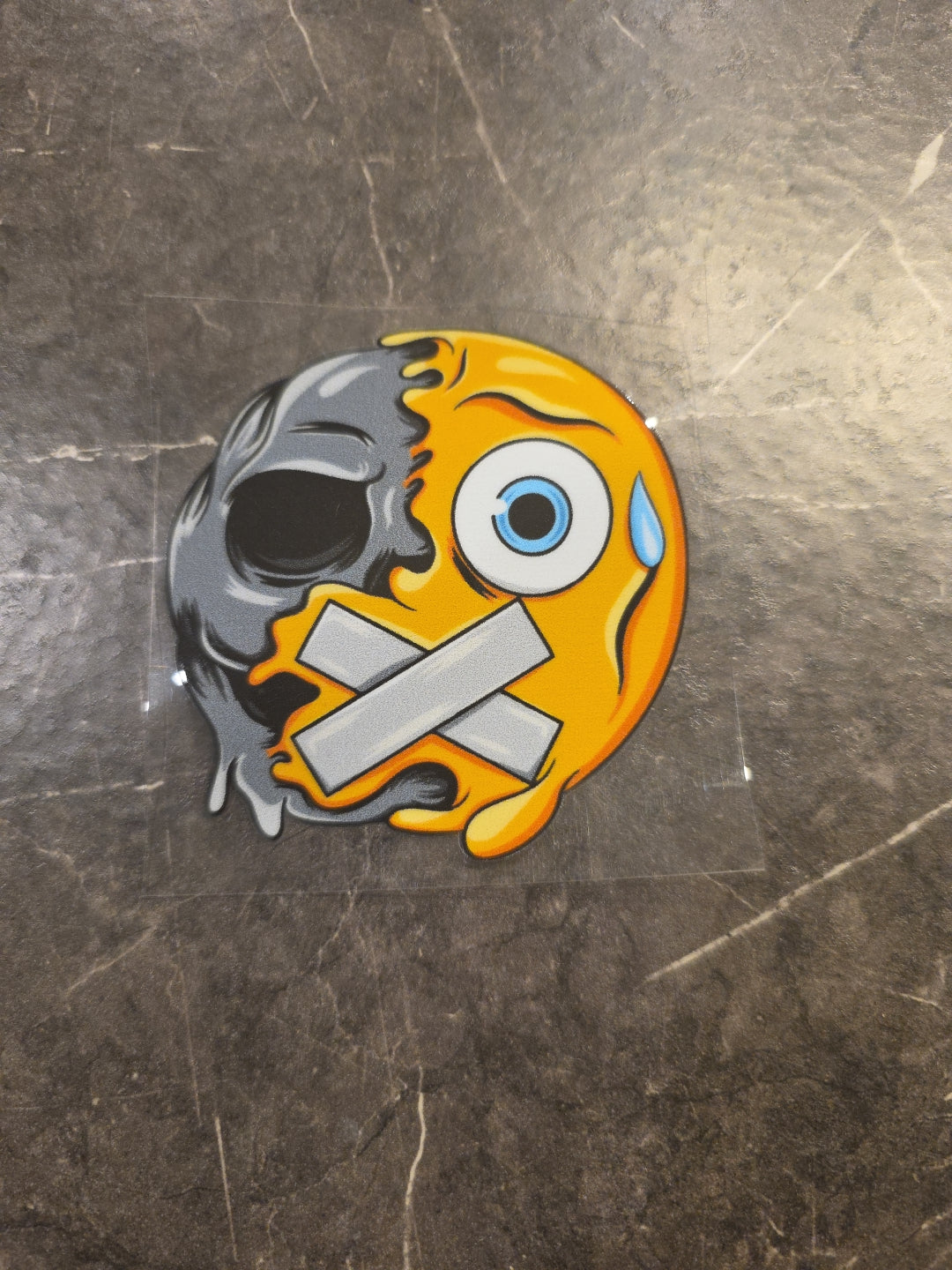 Cross Bandage Zombie Smiley Face Emoji UVDTF Decal Sticker Color Waterproof