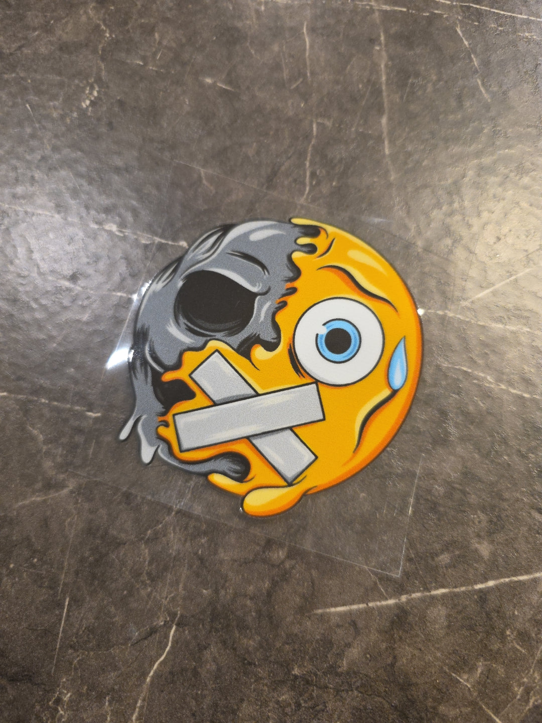 Cross Bandage Zombie Smiley Face Emoji UVDTF Decal Sticker Color Waterproof