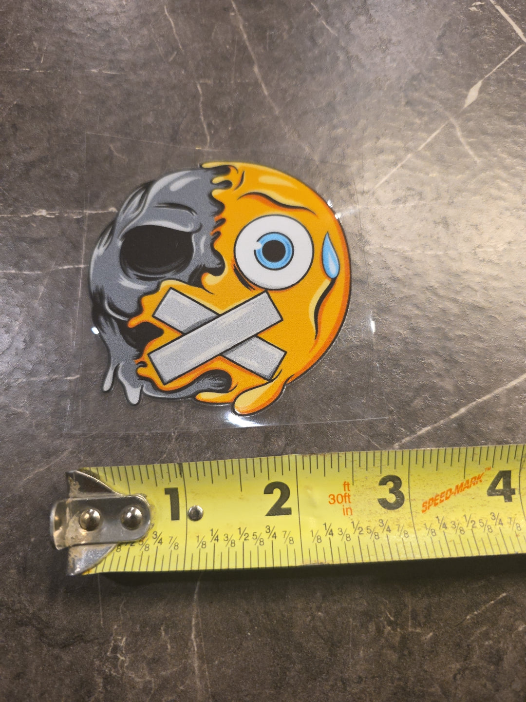 Cross Bandage Zombie Smiley Face Emoji UVDTF Decal Sticker Color Waterproof