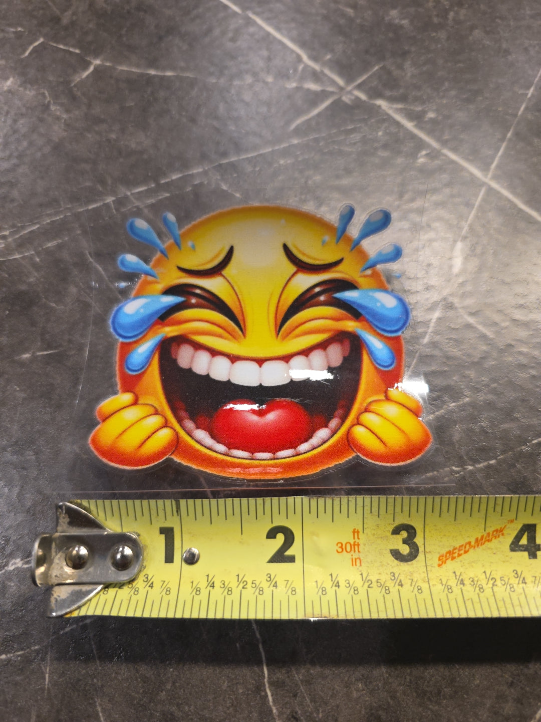 Laughing Cry Smiley Face Emoji Balled Fists UVDTF Decal Sticker Waterproof USA