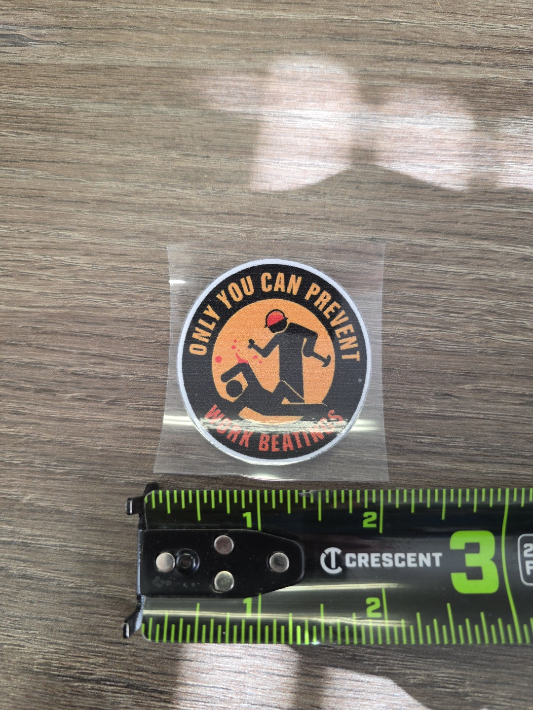 “Only You Can Prevent Work Beatings” Decal – Funny Hard Hat Sticker | UV DTF