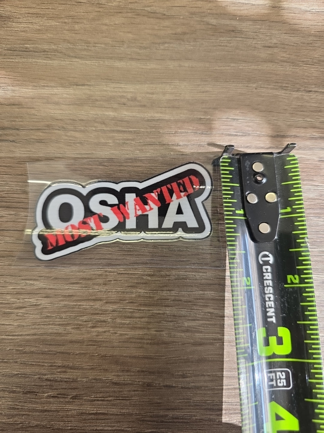 Funny OSHA Parody Decal – Jobsite Humor Hard Hat Sticker | UV DTF