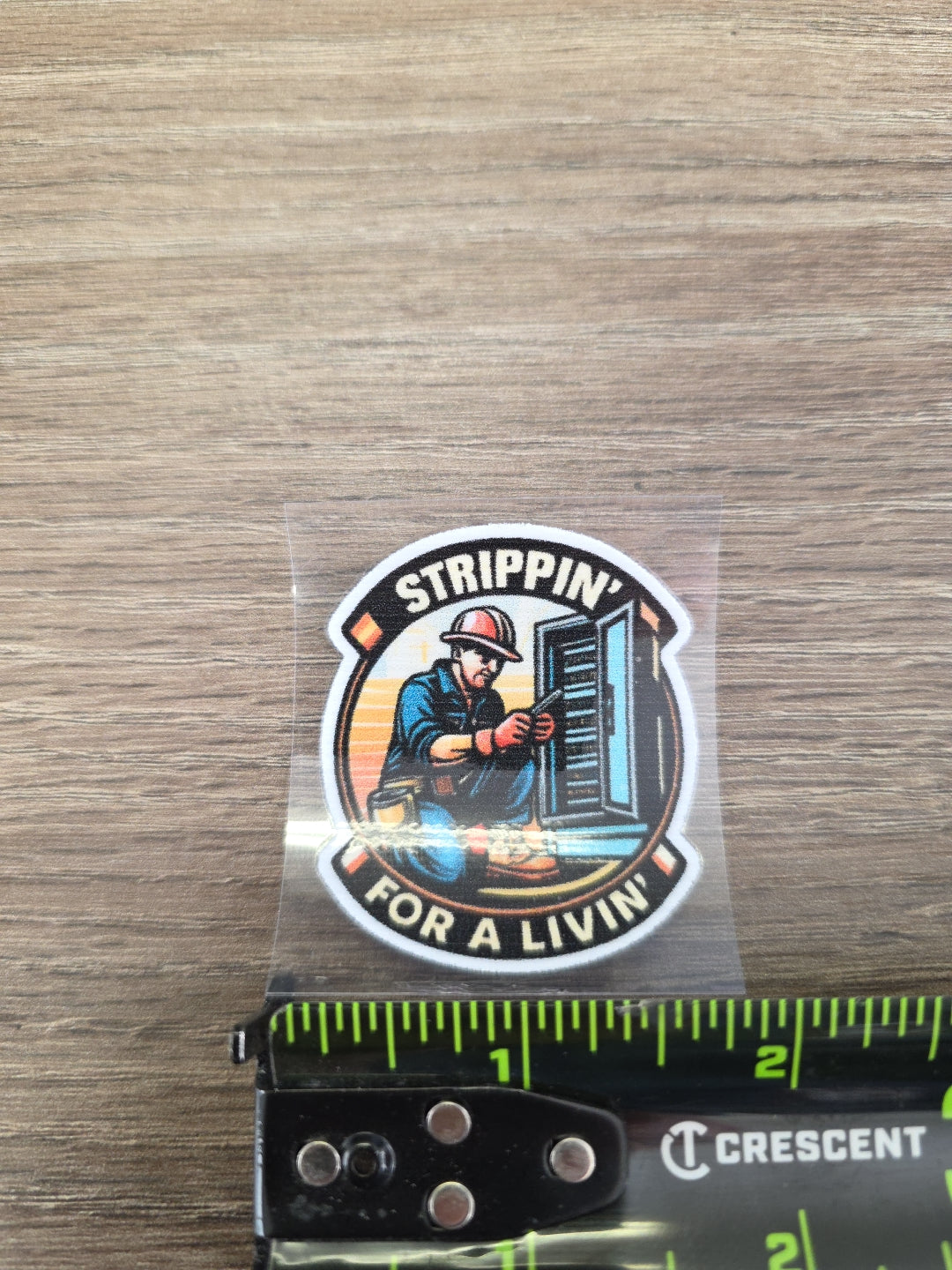 “Strippin’ for a Livin’” Decal – Electrician Hard Hat Sticker | UV DTF