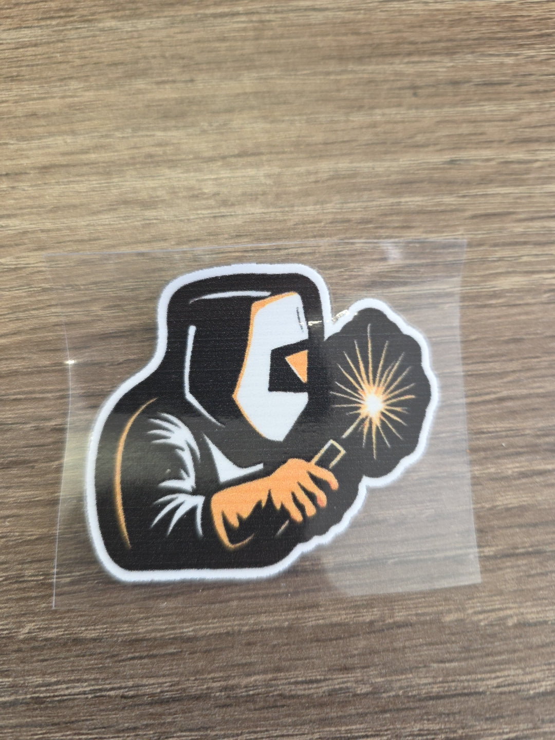 Welding Silhouette Decal – Welder Hard Hat Sticker | UV DTF