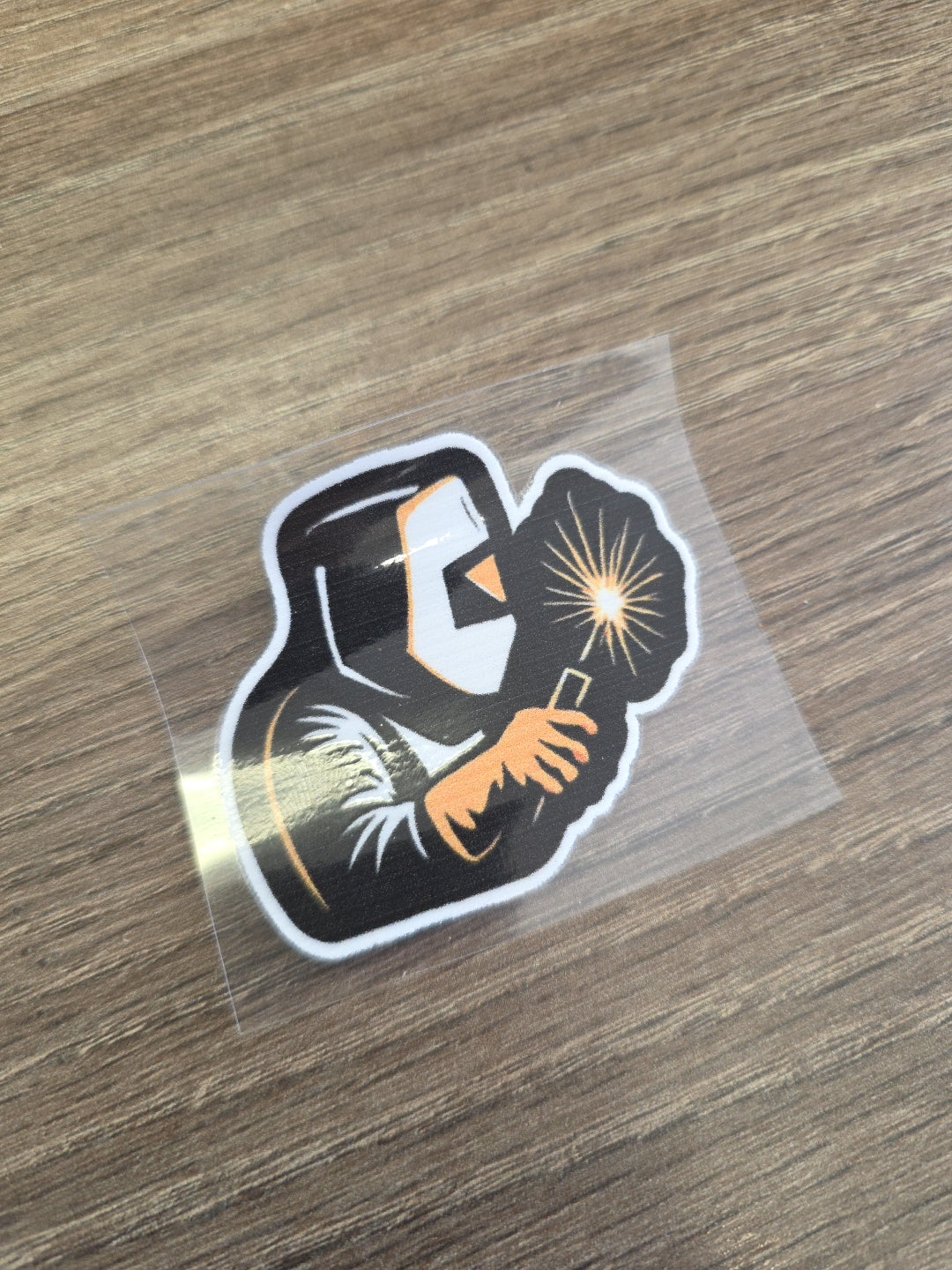 Welding Silhouette Decal – Welder Hard Hat Sticker | UV DTF