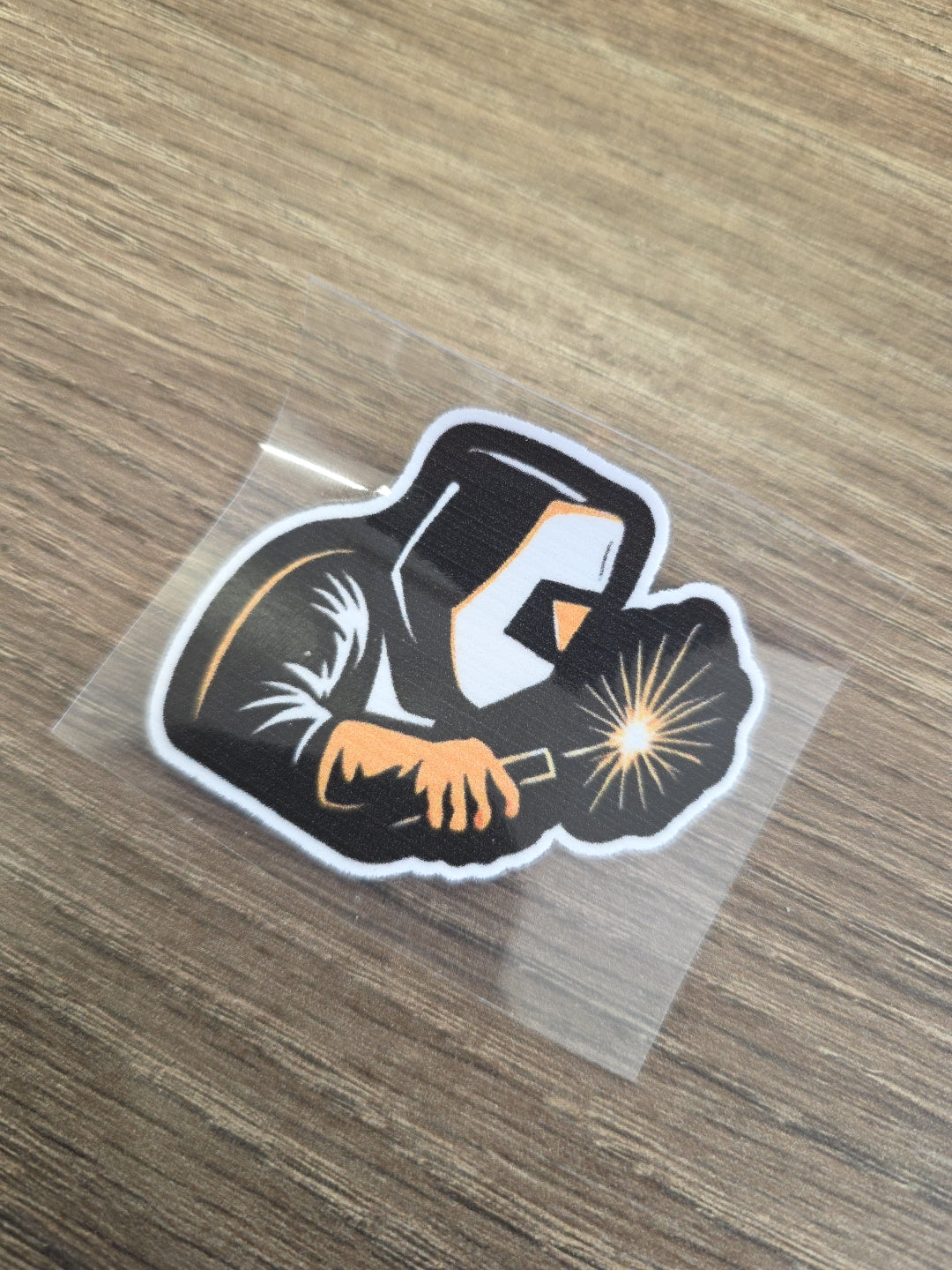 Welding Silhouette Decal – Welder Hard Hat Sticker | UV DTF