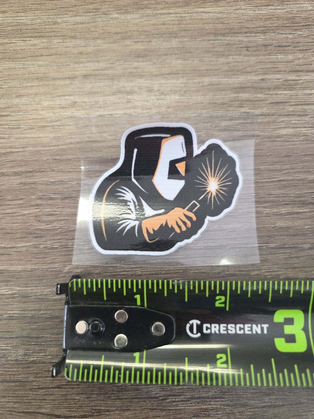 Welding Silhouette Decal – Welder Hard Hat Sticker | UV DTF