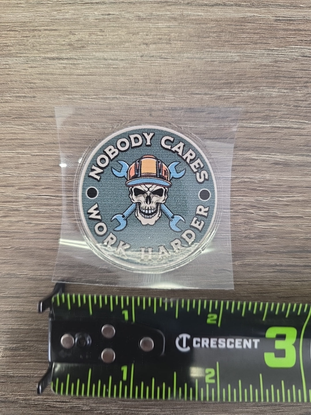 Nobody Cares Work Harder Decal – Skull Wrench UV DTF Sticke