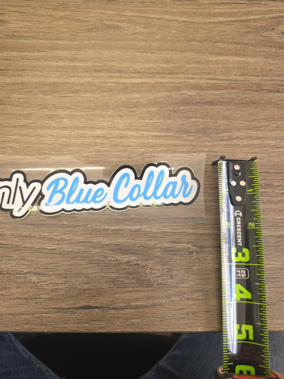 Only Blue Collar Decal – UV DTF Hard Hat Sticker