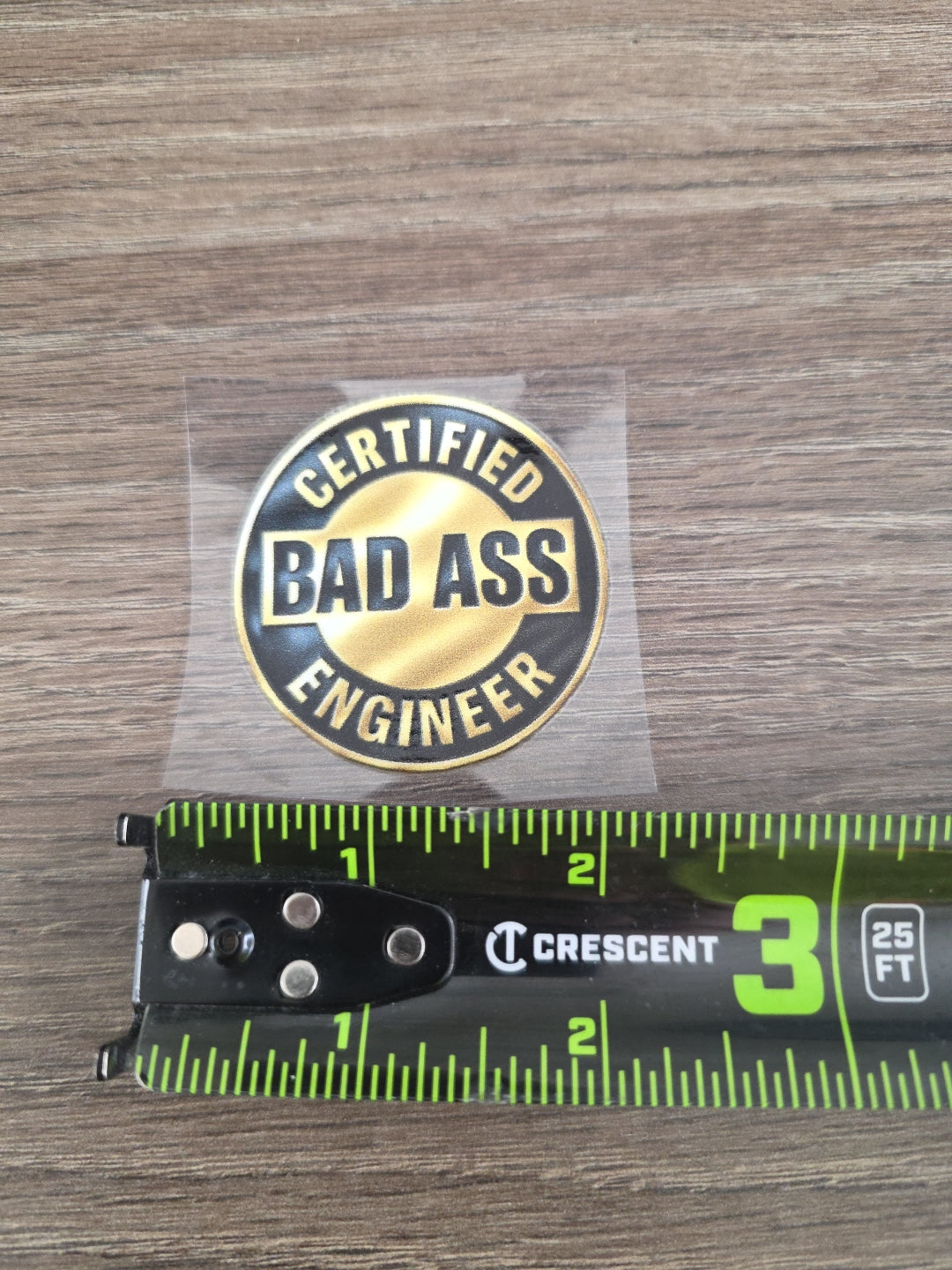 Certified Bad Ass Engineer Decal – UV DTF Hard Hat Sticker