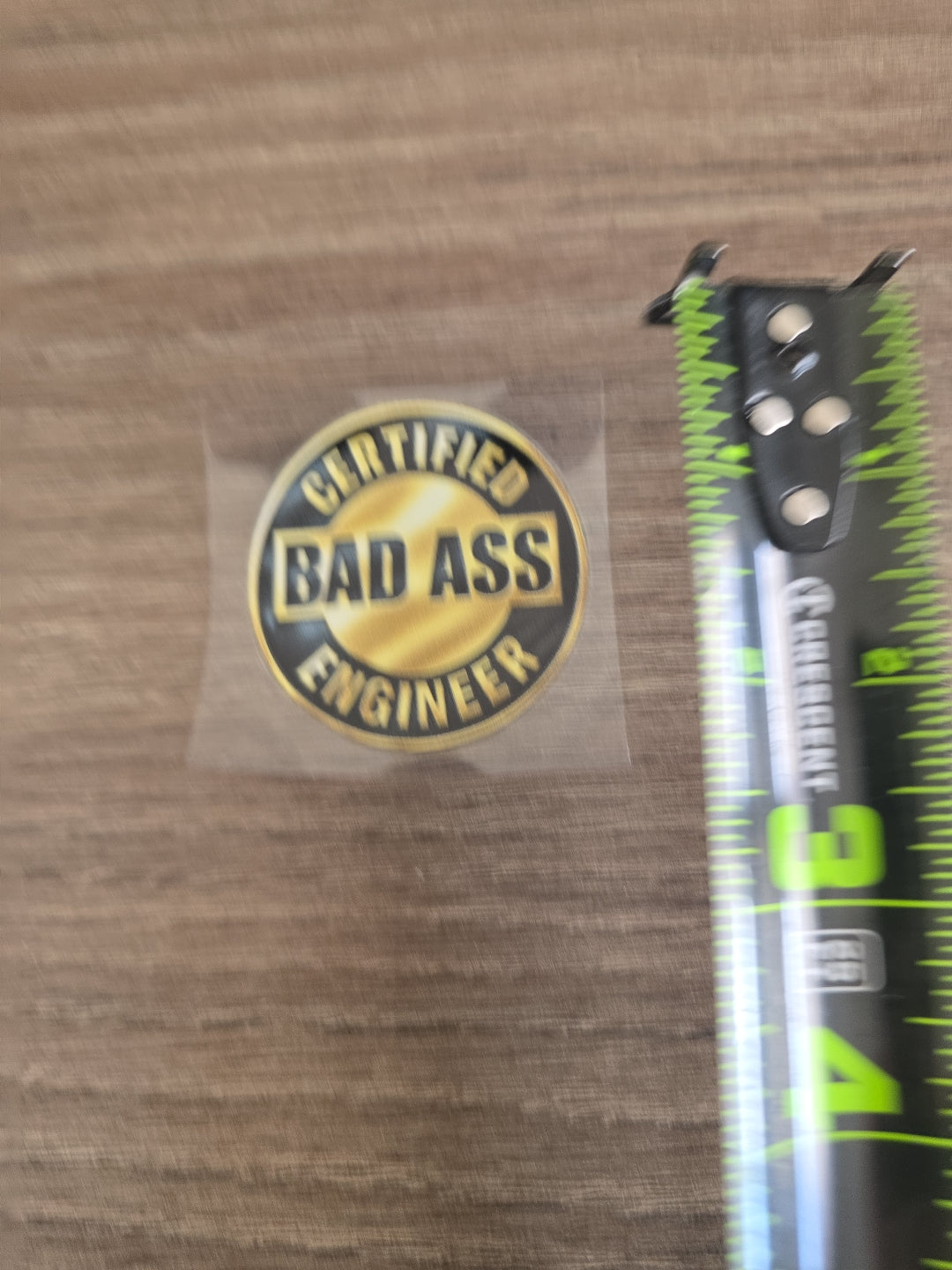 Certified Bad Ass Engineer Decal – UV DTF Hard Hat Sticker