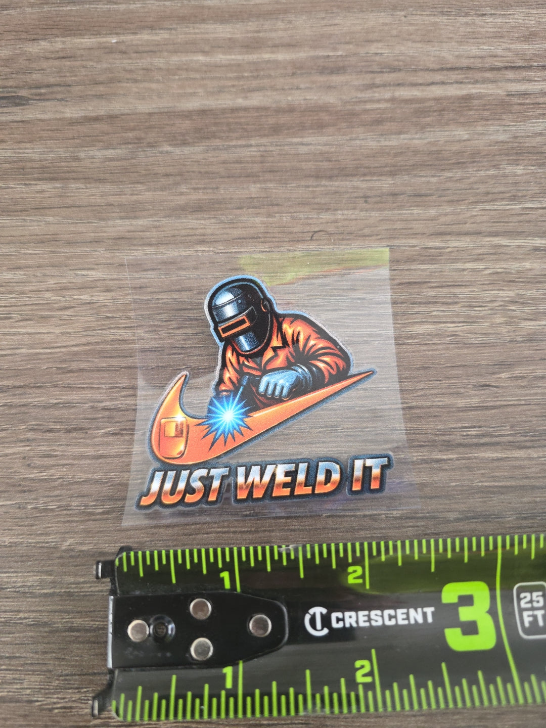 Just Weld It Decal – UV DTF Welder Hard Hat Sticker