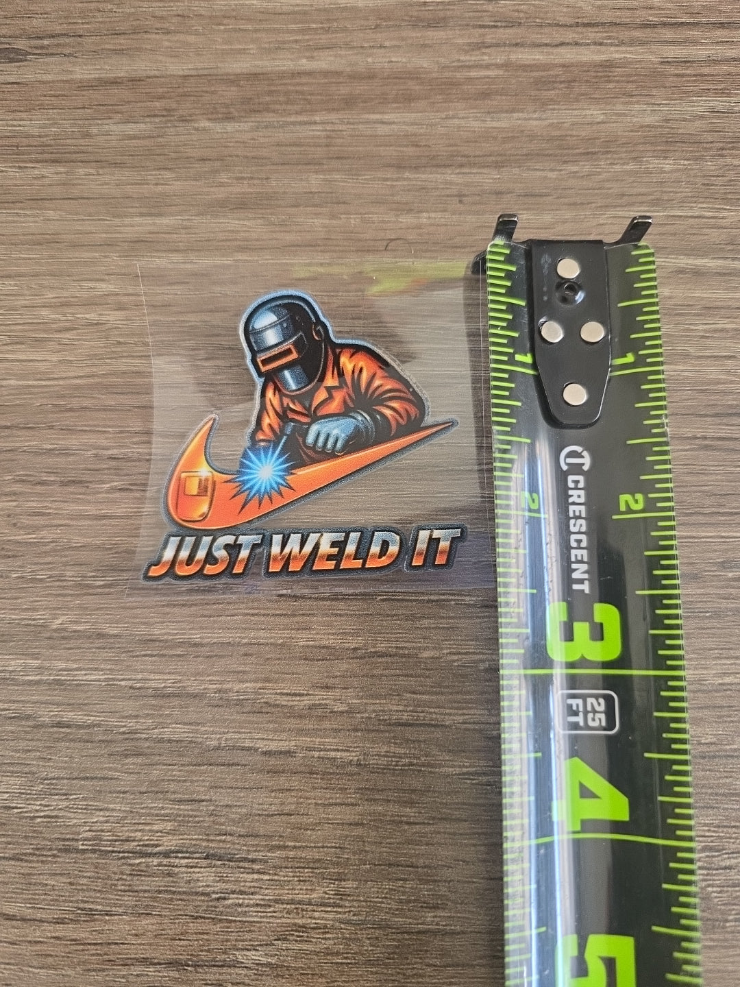 Just Weld It Decal – UV DTF Welder Hard Hat Sticker