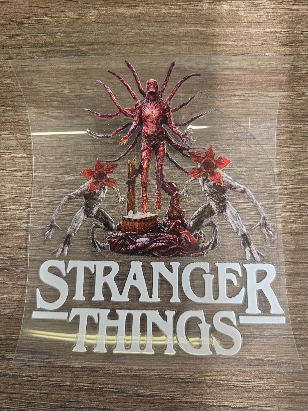 Stranger Things UV DTF Transfer – Upside Down Monster Design for Hard Surfaces