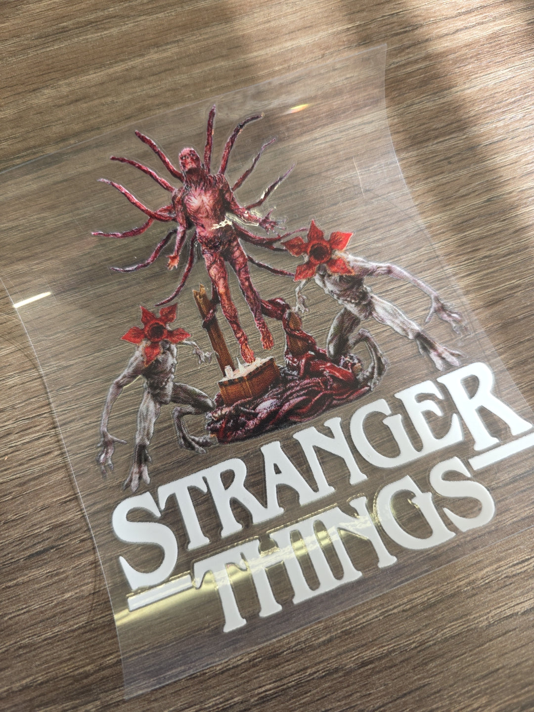 Stranger Things UV DTF Transfer – Upside Down Monster Design for Hard Surfaces