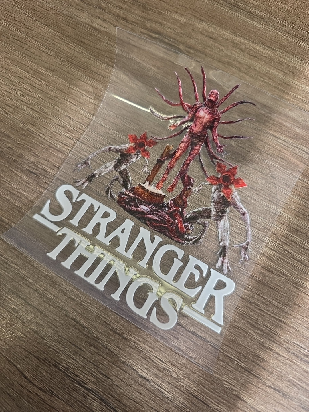 Stranger Things UV DTF Transfer – Upside Down Monster Design for Hard Surfaces