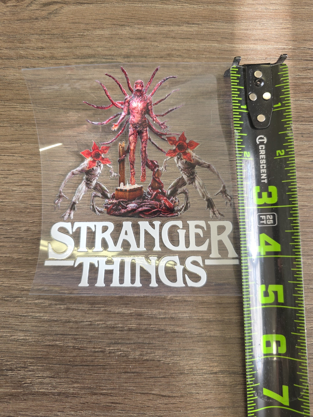Stranger Things UV DTF Transfer – Upside Down Monster Design for Hard Surfaces