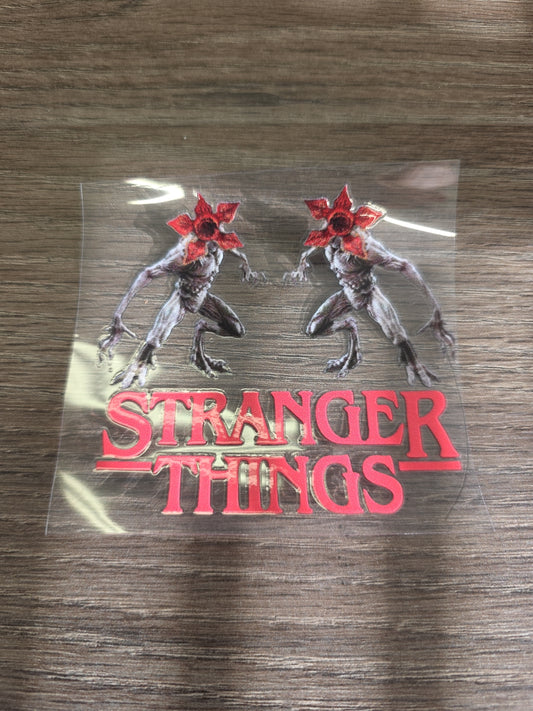 Stranger Things Demogorgon Duo UV DTF Transfer – Monster Logo Design for Hard Surfaces