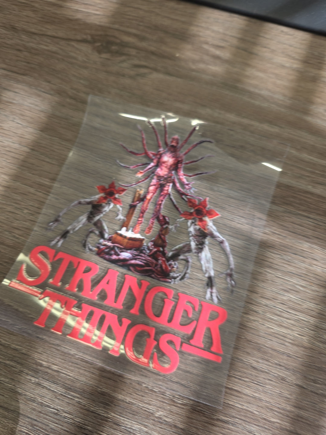 Stranger Things UV DTF Transfer – Upside Down Monster Design for Hard Surfaces