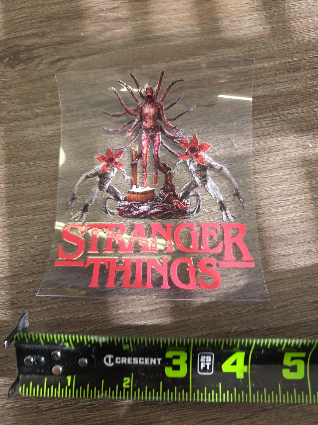 Stranger Things UV DTF Transfer – Upside Down Monster Design for Hard Surfaces