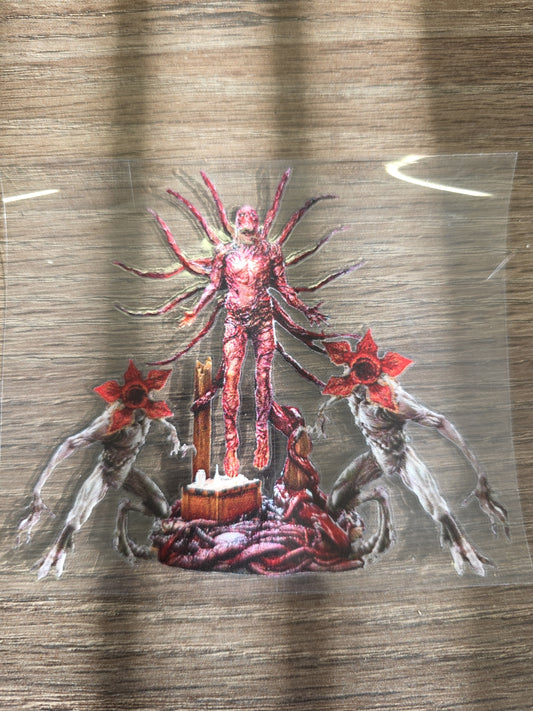 Stranger Things Vecna & Demogorgon UV DTF Transfer – Upside Down Final Battle Design for Hard Surfaces