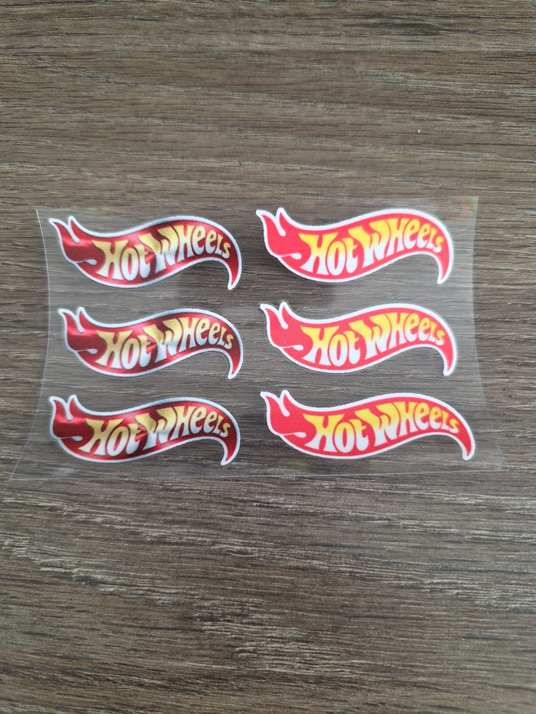 6pk Hot Wheels Mixed Logo 2in x .5