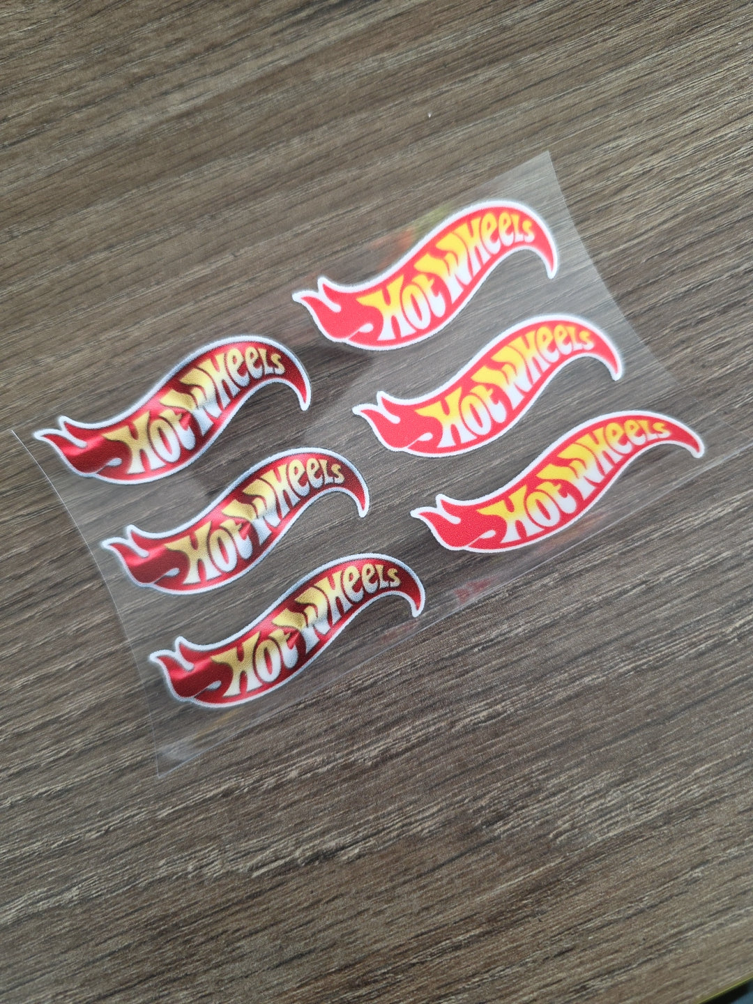 6pk Hot Wheels Mixed Logo 2in x .5