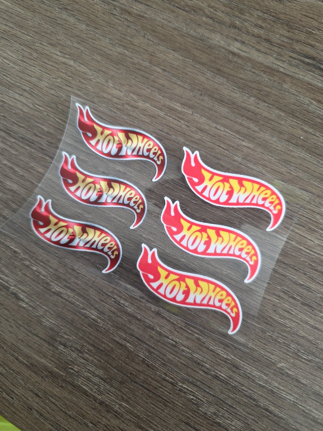 6pk Hot Wheels Mixed Logo 2in x .5