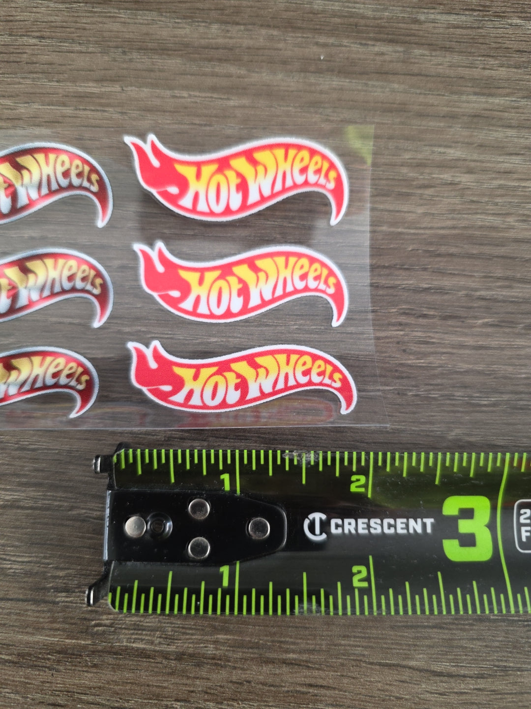 6pk Hot Wheels Mixed Logo 2in x .5