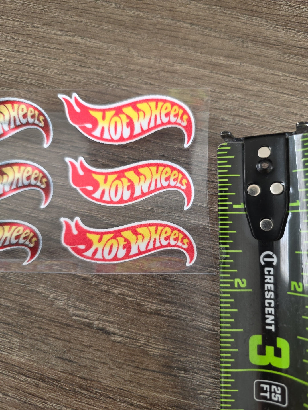 6pk Hot Wheels Mixed Logo 2in x .5