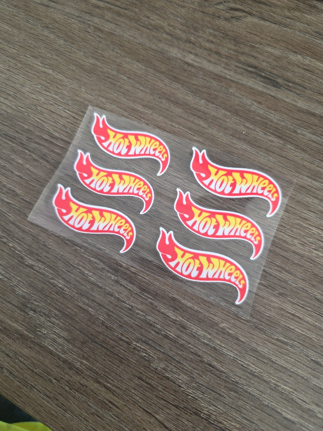 6pk Hot Wheels Standard Print Logo 2in x .5
