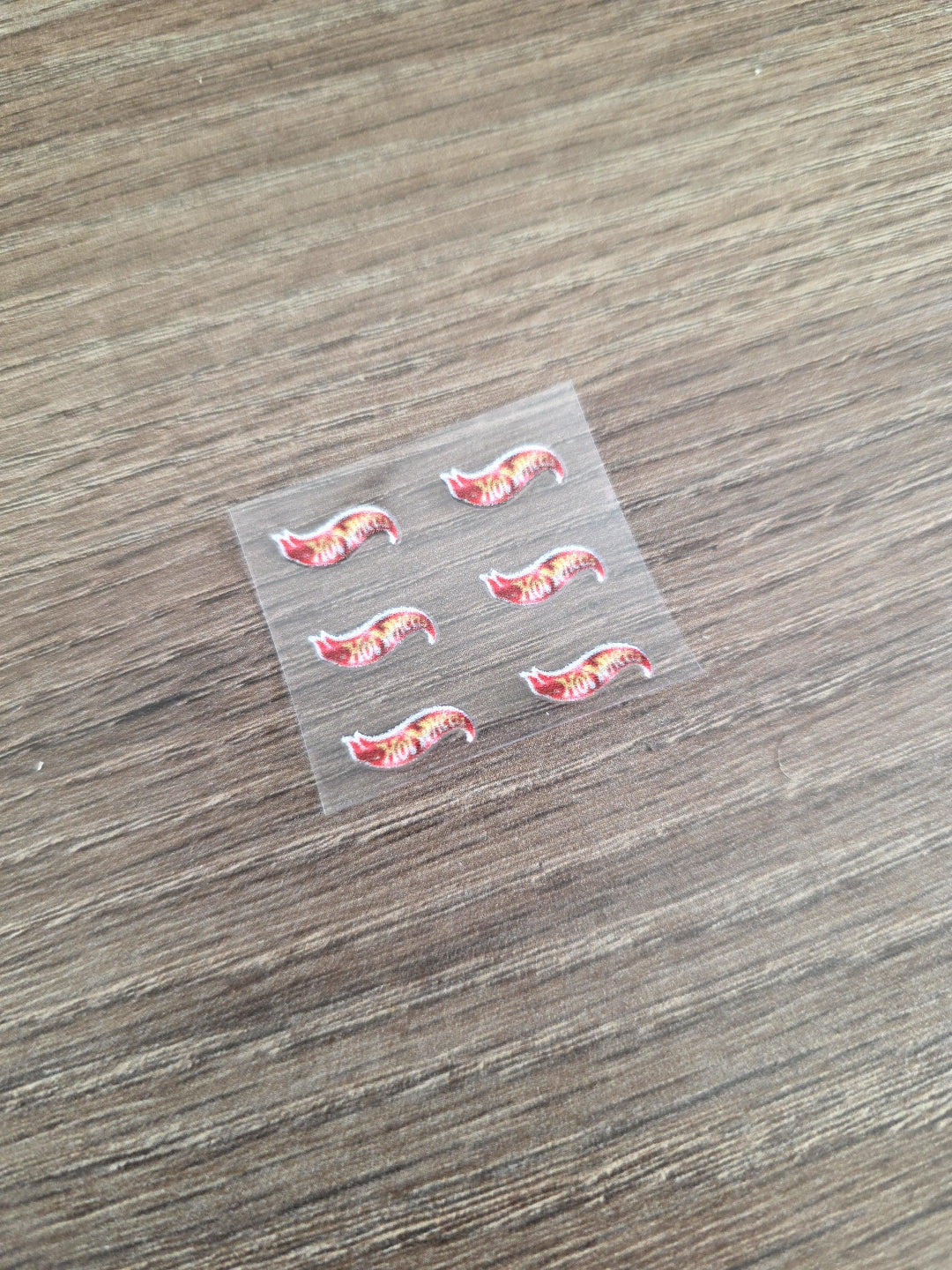 Mini 6pk Hot Wheels Metallic Print Logo .5in