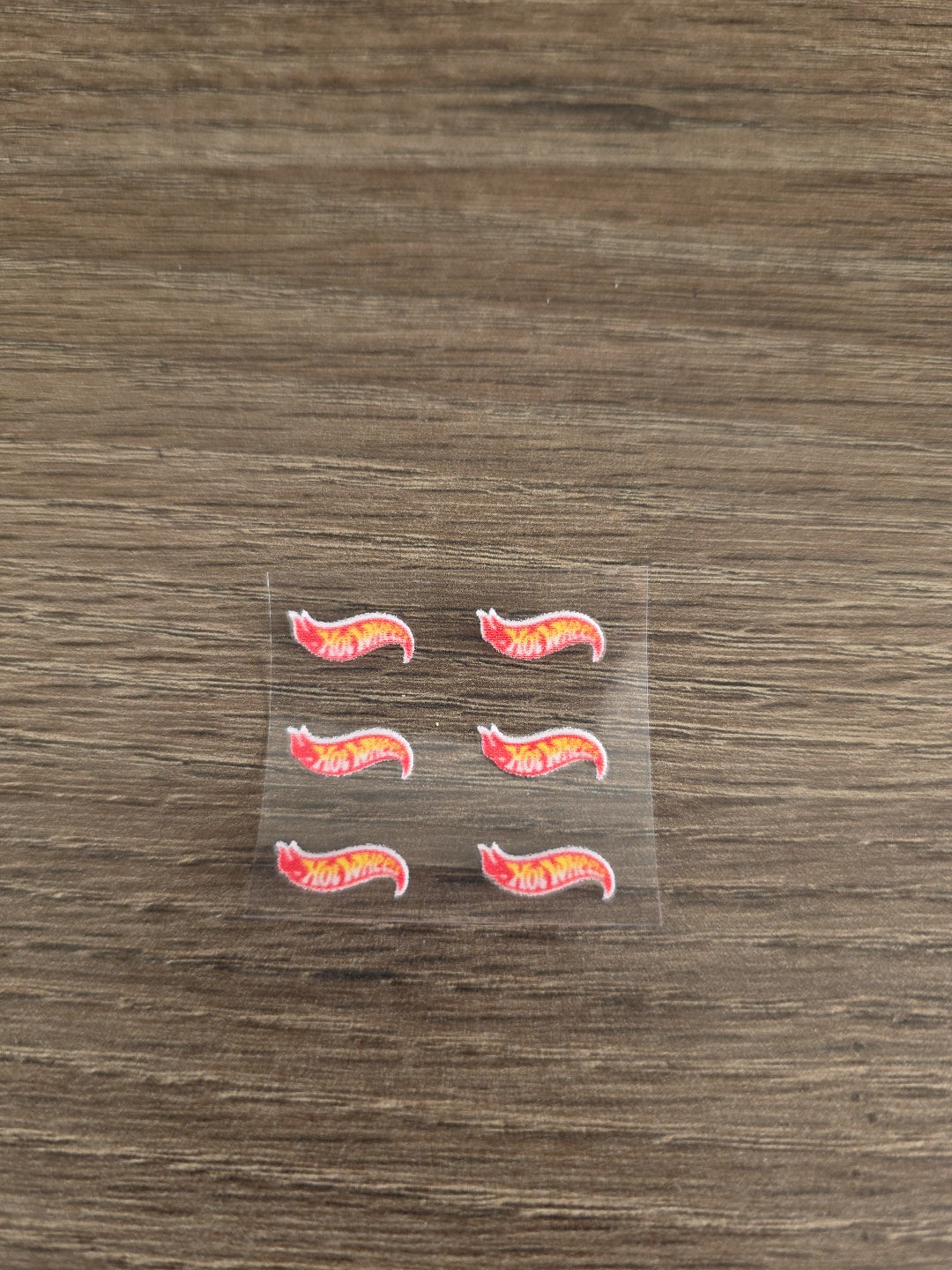 Mini 6pk Hot Wheels Standard Print Logo .5in
