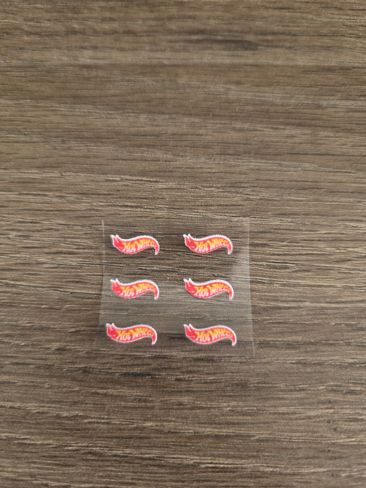 Mini 6pk Hot Wheels Standard Print Logo .5in