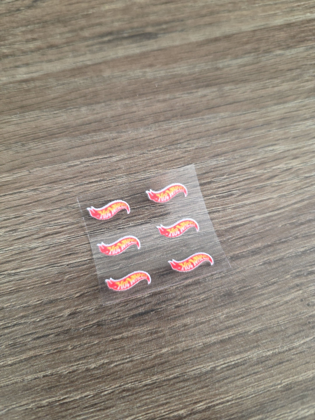 Mini 6pk Hot Wheels Standard Print Logo .5in