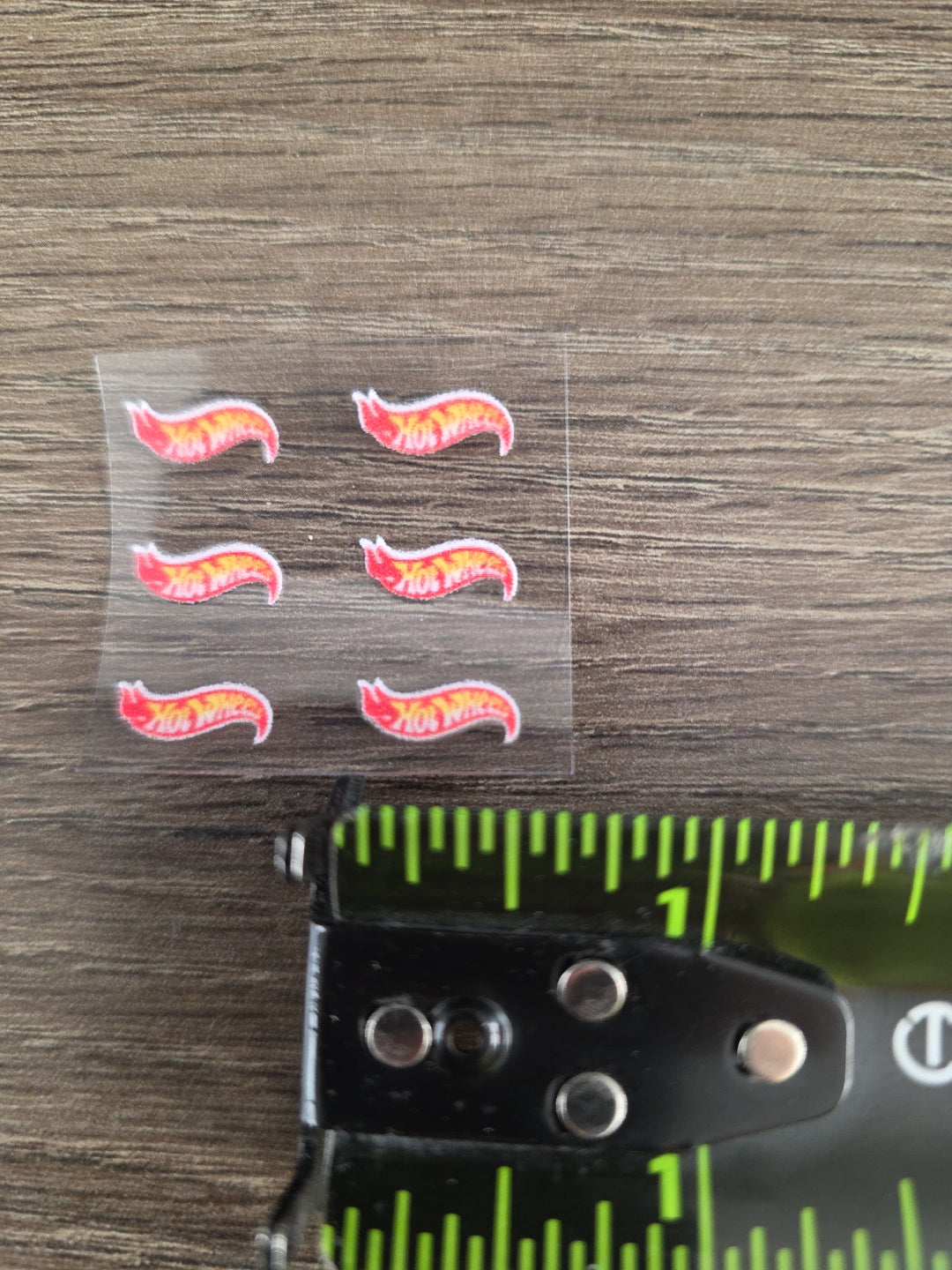 Mini 6pk Hot Wheels Standard Print Logo .5in