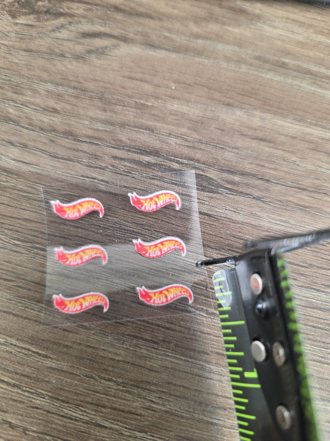 Mini 6pk Hot Wheels Standard Print Logo .5in