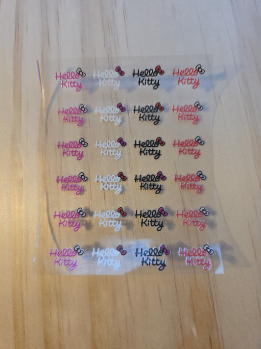Hello Kitty Text (2) Livery for 1:64 Scale Diecast Cars