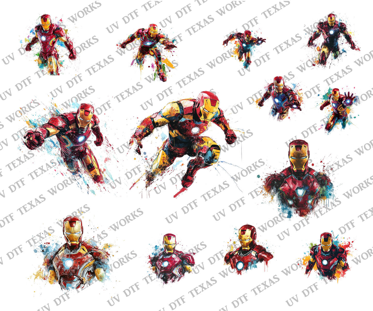 INDIVIDUAL Hero pack 3D decals 10in W x 12in H