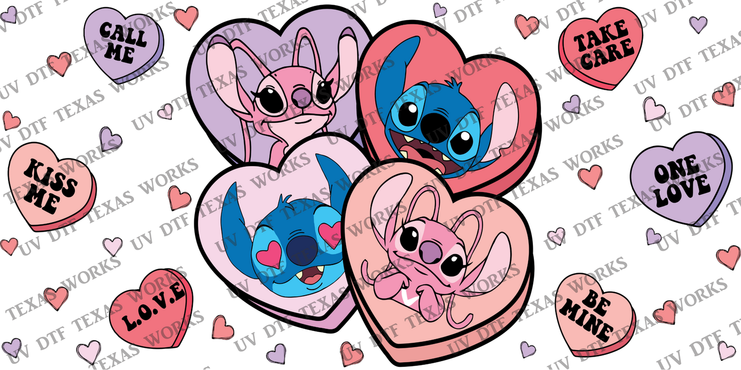 Stitch Libby Cup 2 3D Decals 9.5 in W x 4.75 in H (4 Pack)