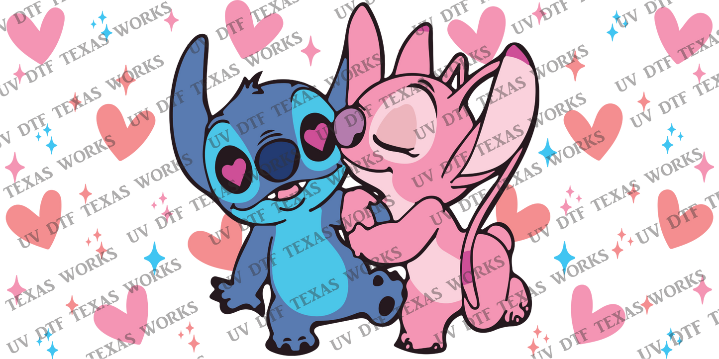 Stitch Libby Cup 3D Decals 9.5 in W x 4.75 in H (4 Pack)