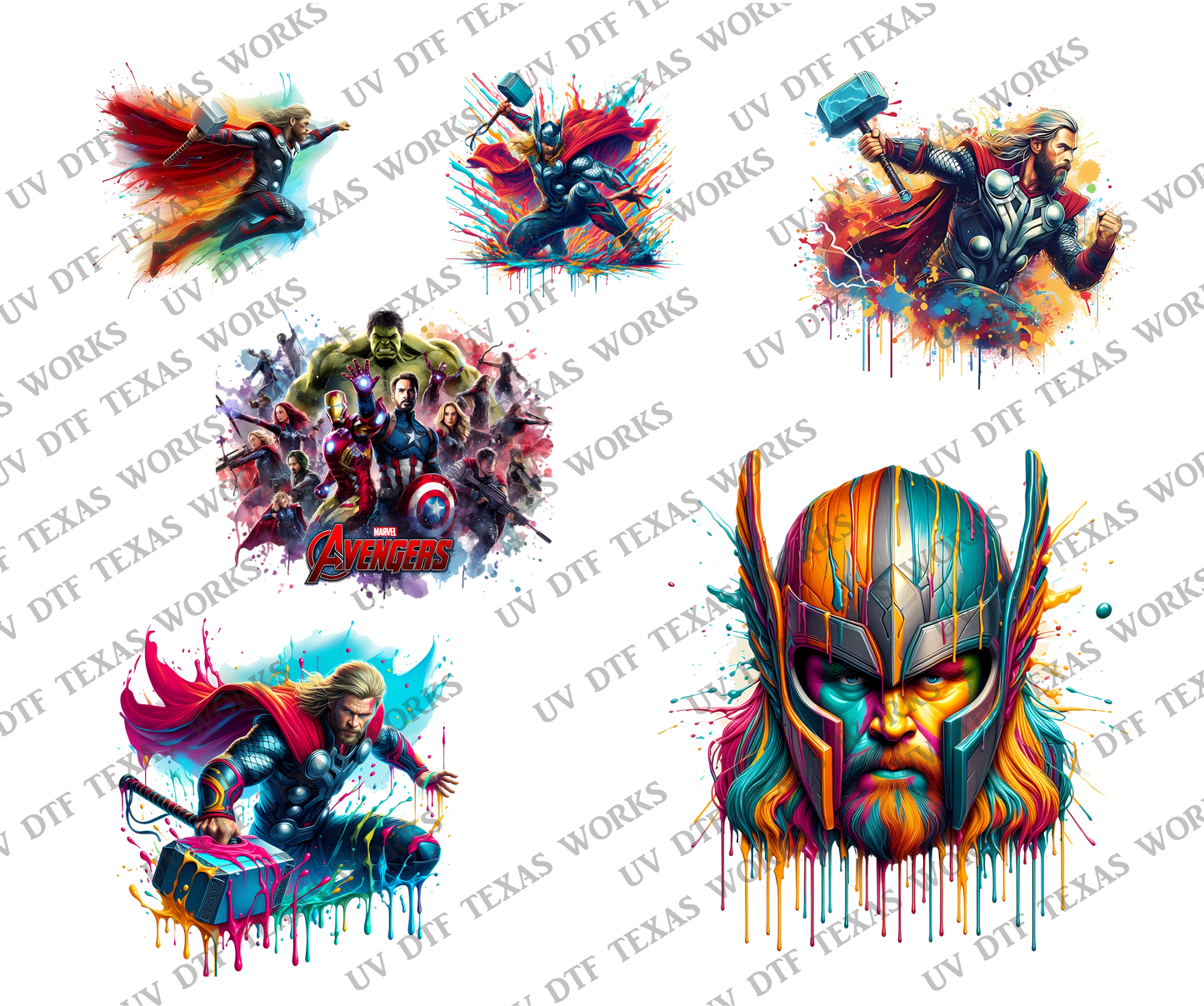 INDIVIDUAL Hero pack 3D decals 10in W x 12in H