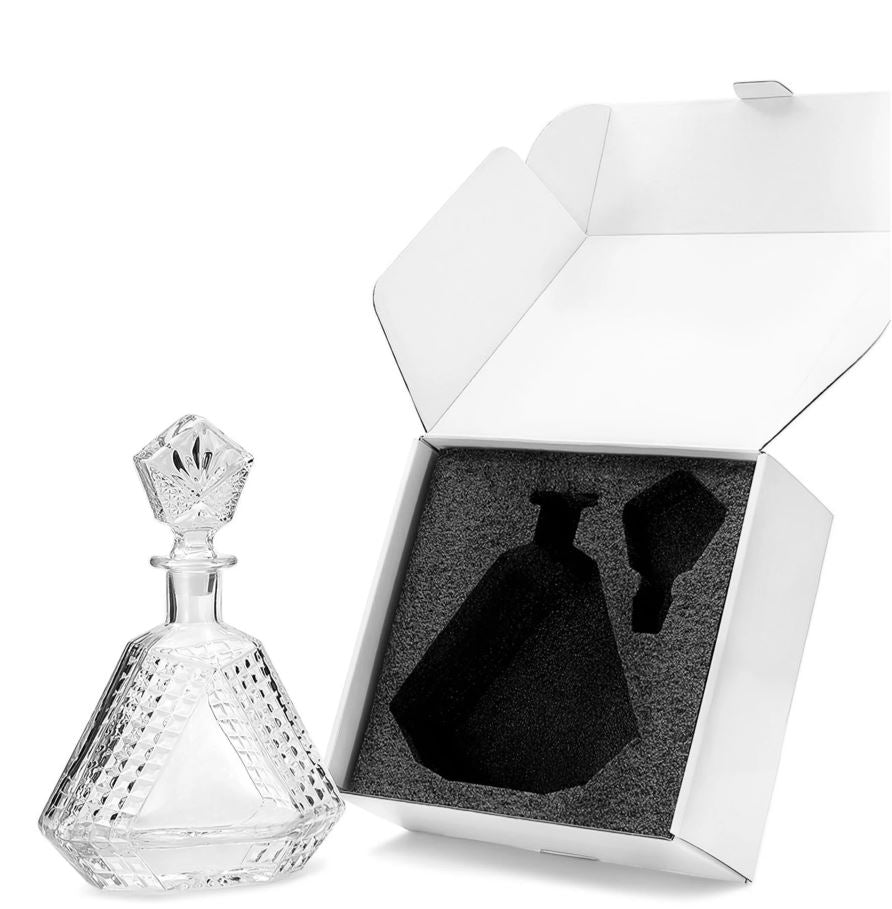 Triangle Whiskey Decanter 650mL UV DTF Printed