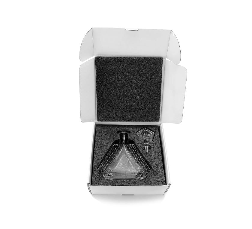 Triangle Whiskey Decanter 650mL UV DTF Printed