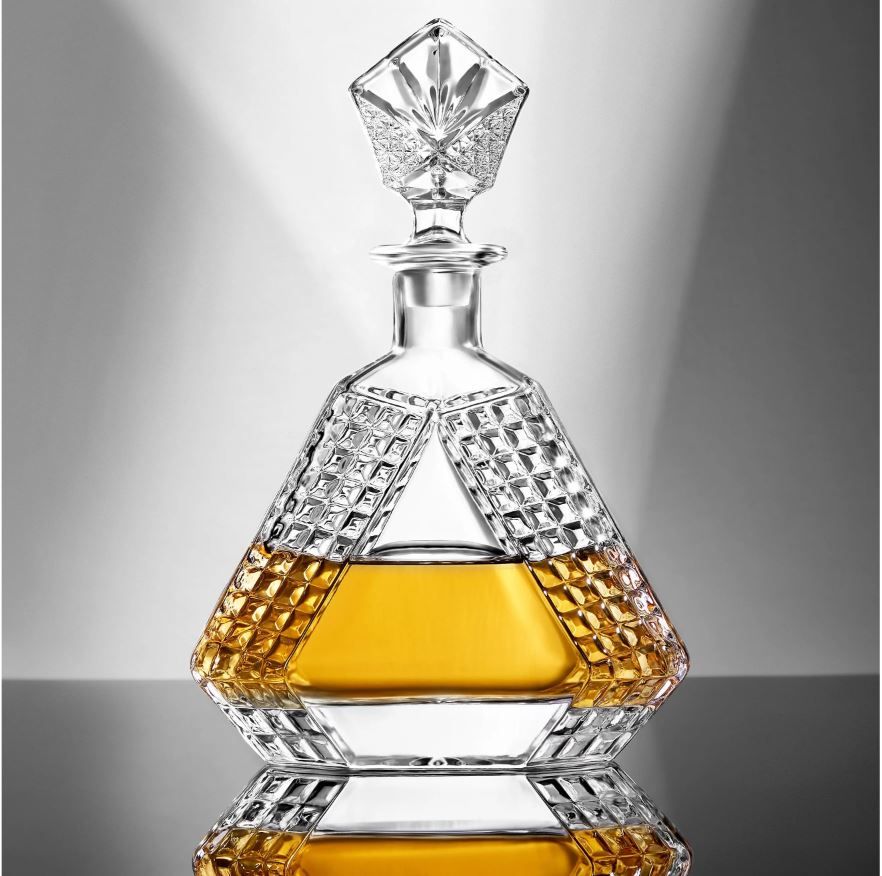 Triangle Whiskey Decanter 650mL UV DTF Printed
