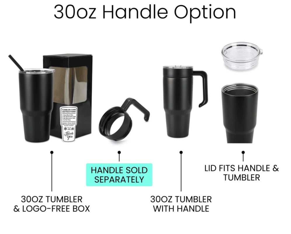 Powder-Coated 30oz Tumbler – Vacuum-Insulated & UV DTF Ready