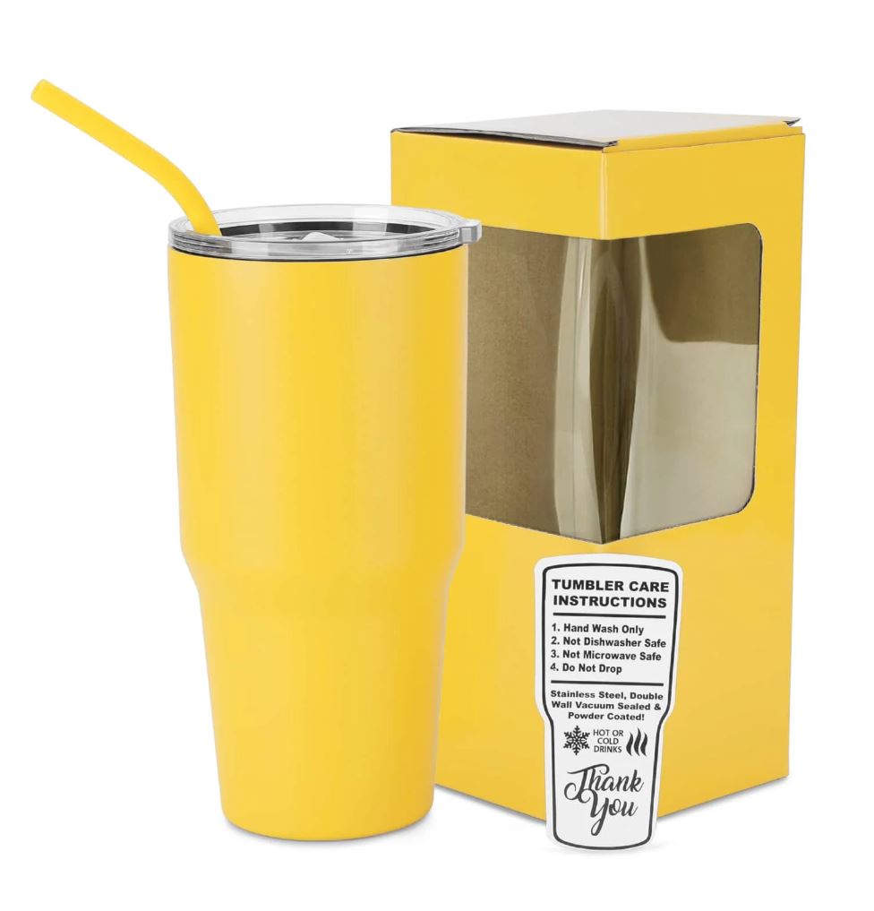 Powder-Coated 30oz Tumbler – Vacuum-Insulated & UV DTF Ready